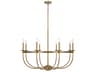 Capital Lighting Rylann 8-Light Aged Brass Candelabra Chandelier