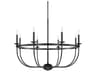 Capital Lighting Rylann 8-Light Matte Black Candelabra Chandelier