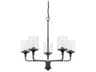 Capital Lighting Colton 5-Light Bronze Glass Cylinder Chandelier