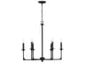 Capital Lighting Clint 6-Light Black Iron Candelabra Chandelier