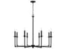 Capital Lighting Clint 8-Light Black Iron Candelabra Chandelier