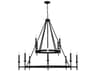 Capital Lighting Ogden 12-Light Brushed Black Iron Candelabra Round Tiered Chandelier