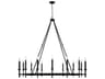 Capital Lighting Ogden 16-Light6-Light Brushed Black Iron Candelabra Round Chandelier
