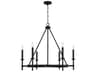 Capital Lighting Ogden 6-Light Brushed Black Iron Candelabra Round Chandelier