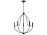 Capital Lighting Madison 5-Light Matte Black Candelabra Chandelier