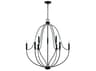Capital Lighting Madison 9-Light Matte Black Candelabra Chandelier