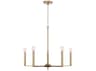 Capital Lighting Portman 5-Light Aged Brass Candelabra Chandelier