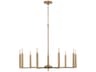 Capital Lighting Portman 9-Light Aged Brass Candelabra Chandelier