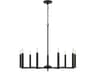 Capital Lighting Portman 9-Light Matte Black Candelabra Chandelier