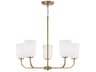 Capital Lighting Lawson 5-Light Aged Brass Glass Chandelier