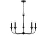 Capital Lighting Presley 5-Light Matte Black Candelabra Chandelier