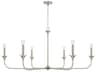 Capital Lighting Presley 6-Light Brushed Nickel Candelabra Chandelier