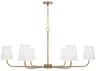 Capital Lighting Brody 6-Light Aged Brass Empire Chandelier