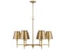 Capital Lighting Whitney 6-Light Aged Brass Candelabra Empire Chandelier