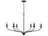 Capital Lighting Dolan 6-Light Matte Black Candelabra Chandelier