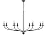 Capital Lighting Dolan 8-Light Matte Black Candelabra Chandelier