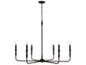 Capital Lighting Paloma 6-Light Textured Black Candelabra Chandelier