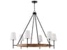 Capital Lighting Jonah 6-Light Light Wood And Matte Black Chandelier