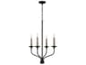 Capital Lighting Wilder 4-Light Matte Black Candelabra Chandelier