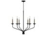 Capital Lighting Wilder 6-Light Matte Black Candelabra Chandelier