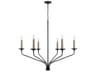 Capital Lighting Wilder 6-Light Matte Black Candelabra Chandelier