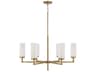 Capital Lighting Alyssa 6-Light Aged Brass Cylinder Chandelier