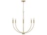 Capital Lighting Ansley 6-Light Aged Brass Candelabra Chandelier