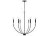 Capital Lighting Ansley 6-Light Matte Black Candelabra Chandelier