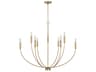 Capital Lighting Ansley 9-Light Aged Brass Candelabra Chandelier