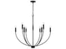 Capital Lighting Ansley 9-Light Matte Black Candelabra Chandelier