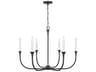 Capital Lighting Decklan 6-Light Black Iron Candelabra Chandelier