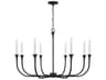 Capital Lighting Decklan 8-Light Black Iron Candelabra Chandelier