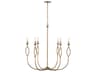Capital Lighting Cohen 6-Light Mystic Luster Brass Candelabra Chandelier