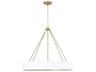 Capital Lighting Weller 4-Light Matte Brass White Round Chandelier