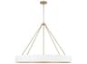 Capital Lighting Weller 6-Light Matte Brass White Round Chandelier