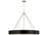 Capital Lighting Weller 6-Light Matte Brass Black Round Chandelier