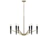 Capital Lighting Enzo 6-Light Aged Brass Black Candelabra Chandelier
