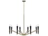 Capital Lighting Enzo 8-Light Aged Brass Black Candelabra Chandelier