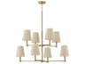 Capital Lighting Mira 8-Light Matte Brass Candelabra Tiered Chandelier
