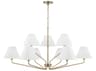 Capital Lighting Chadwick 9-Light Aged Brass Chandelier