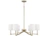 Capital Lighting Ingrid 6-Light Matte Brass Candelabra Cylinder Chandelier