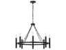 Capital Lighting Winton 8-light Matte Black Candelabra Round Chandelier