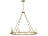 Capital Lighting Pearson 8-Light Aged Brass Candelabra Round Chandelier