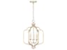 Capital Lighting Ophelia 3-Light Winter Gold Candelabra Chandelier