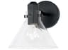 Capital Lighting Greer 1-Light Matte Black Glass Wall Sconce