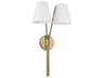 Capital Lighting Cami 2-light Aged Brass And White Wall Sconce