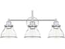 Capital Lighting Baxter 3-Light Chrome Glass Vanity Light