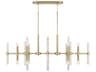 Capital Lighting Marlow 16-light Matte Brass Linear Island Pendant