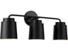 Capital Lighting Pratt 3-Light Matte Black Vanity Light