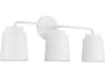 Capital Lighting Pratt 3-Light Matte White Vanity Light